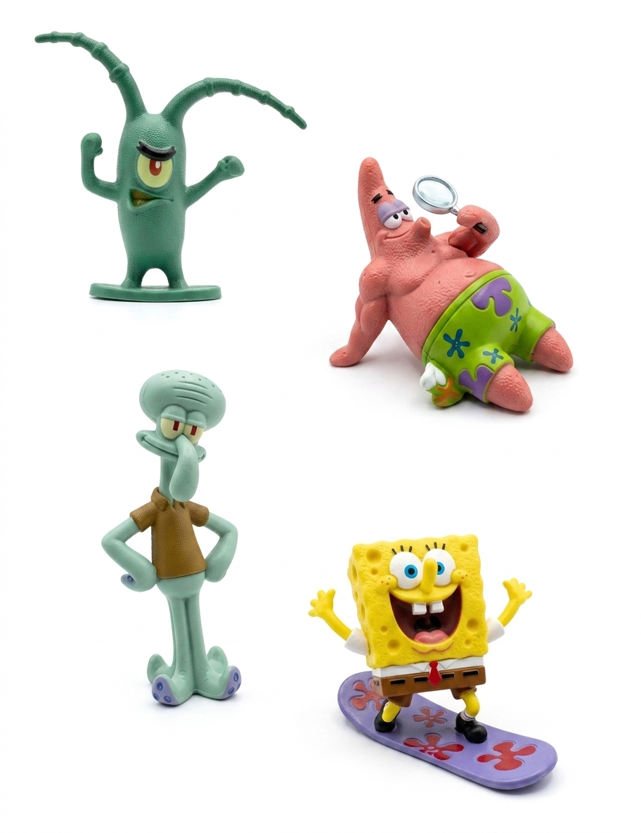 Kit 4 Personajes «Bob Esponja»