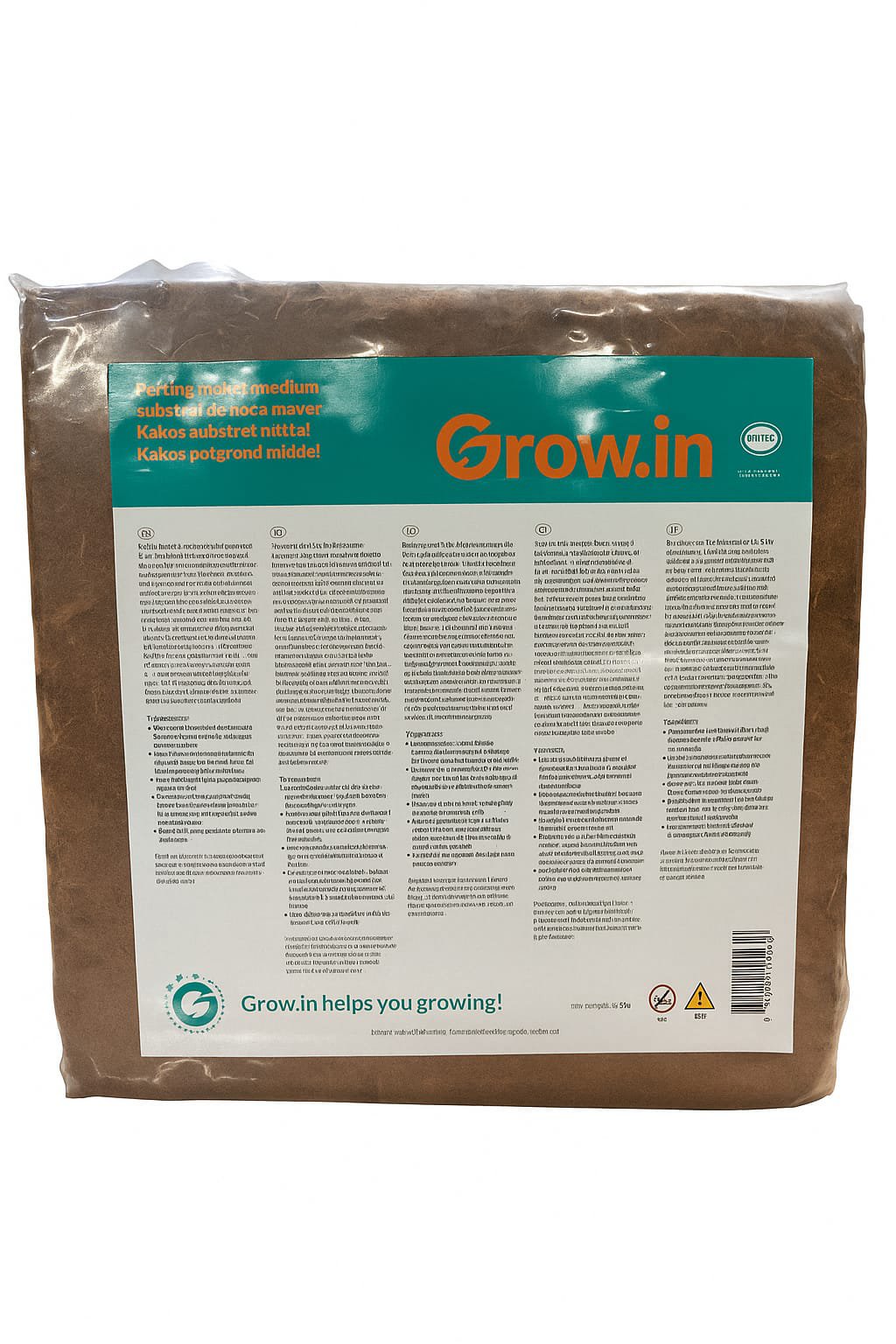 Sustrato Bloque de 4.5kg Fibra de Coco Fina