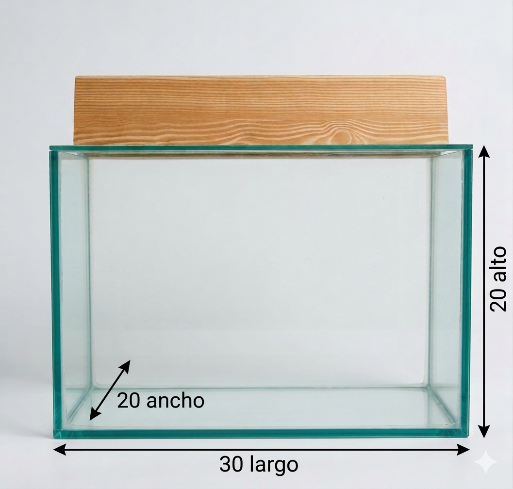 Acuario Con Tapa De 30cm