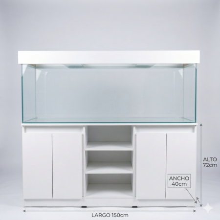 Acuario Living Design White 300lt