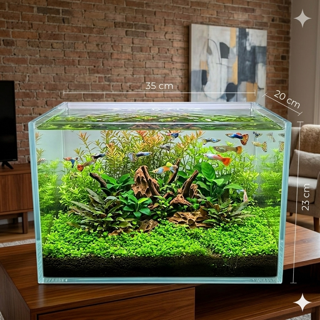 Acuario Vidrio Ultra Claro 16.5lt