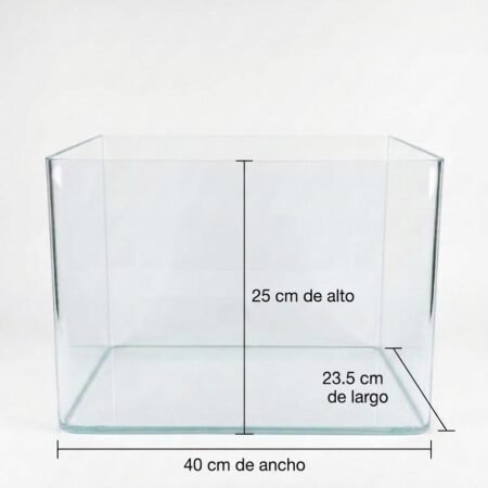Acuario frontal de filos ovalados 23 cm
