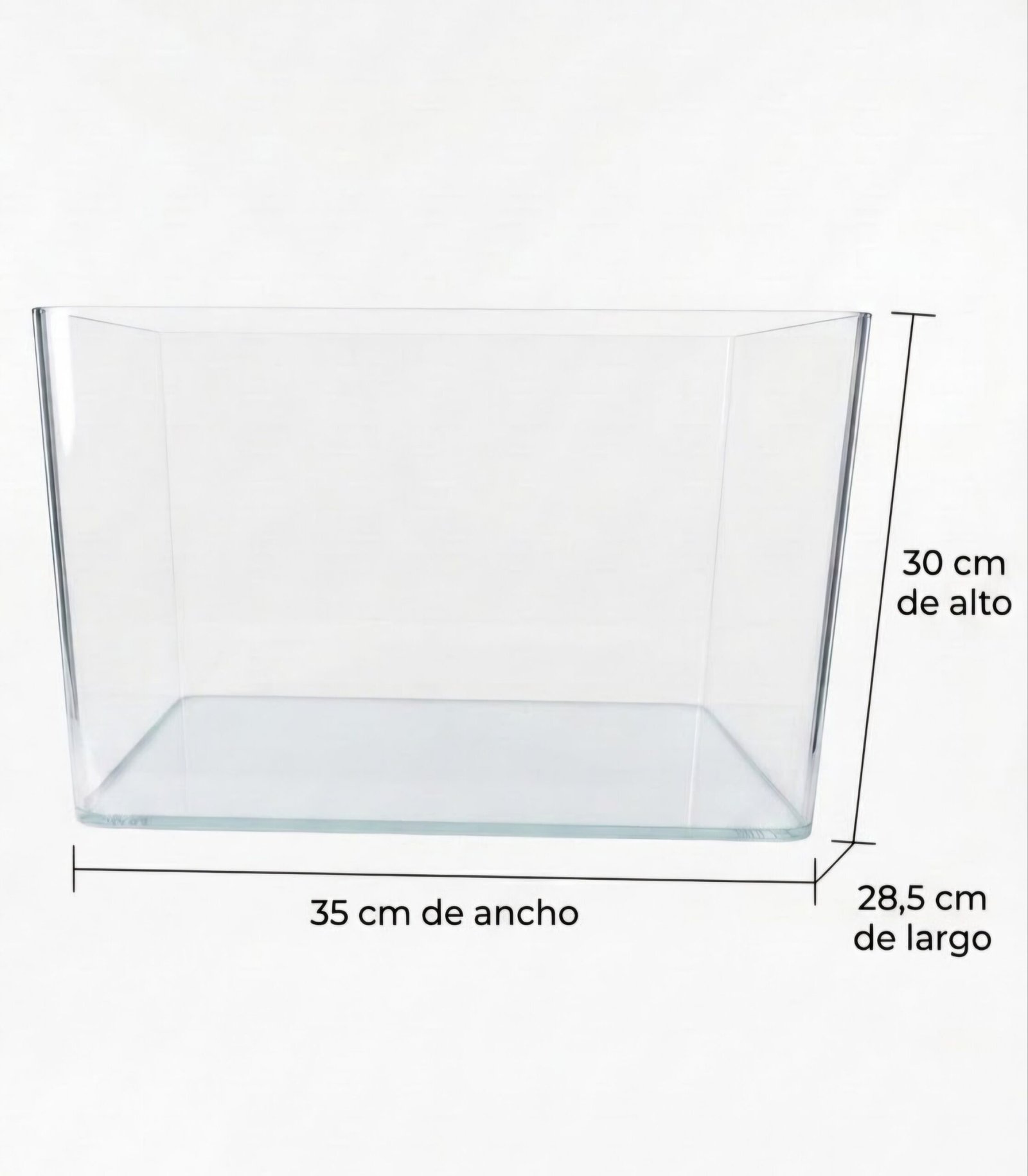 Acuario Frontal De Filos Ovalados 28 cm